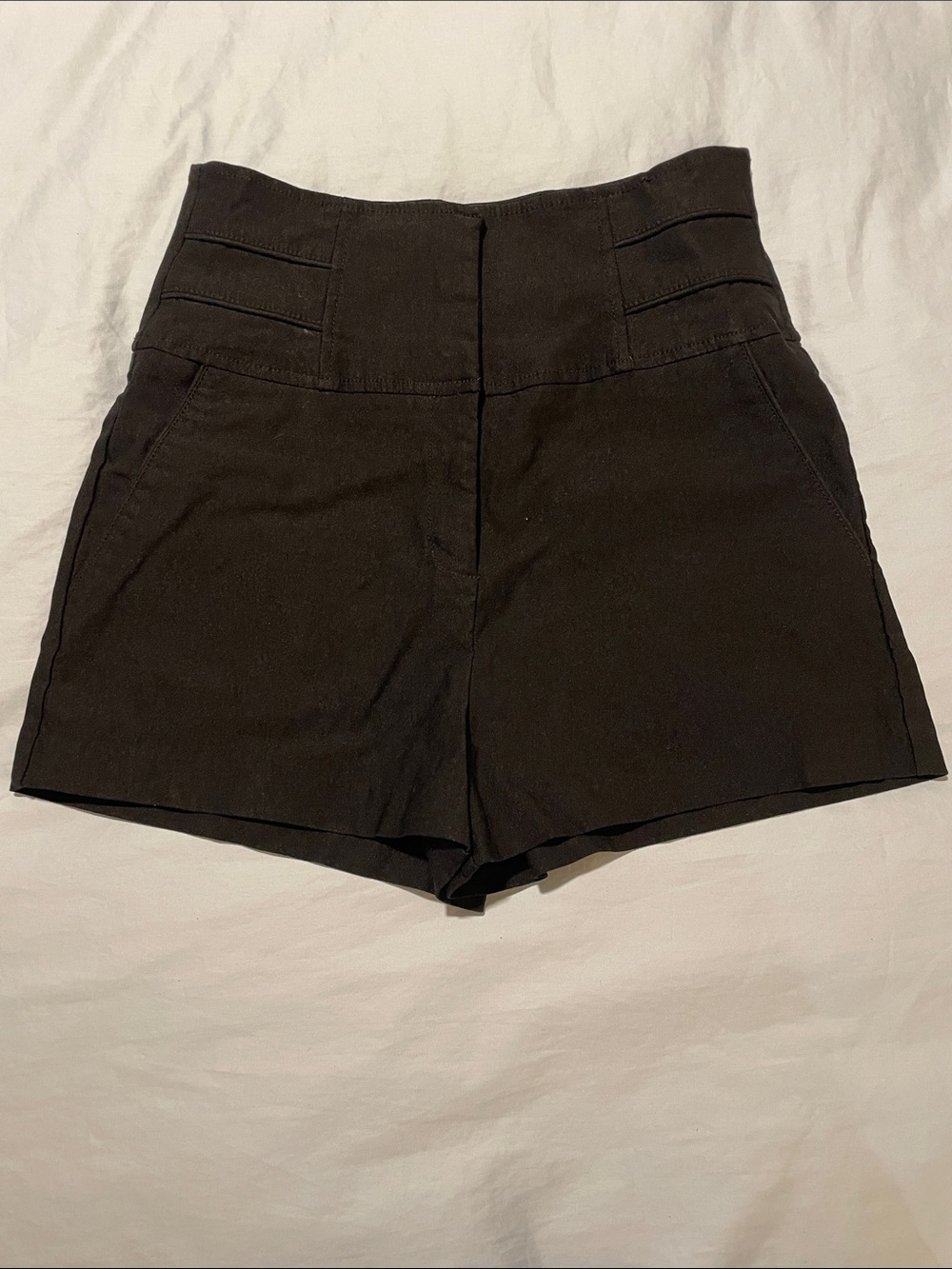 Forever 21 High-Waist Black Tailored Shorts